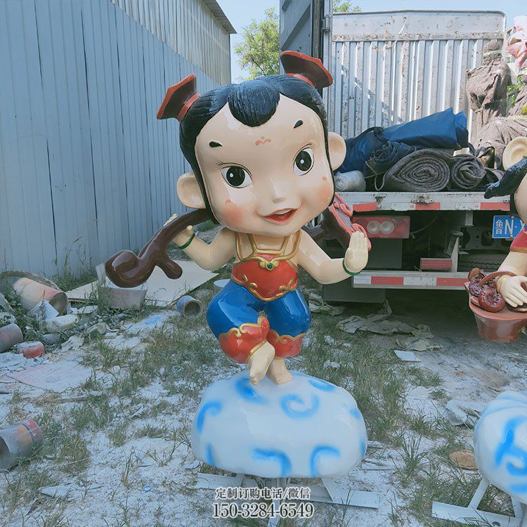 娜扎人物摆件,卡通人偶雕塑 娜扎人物摆件,卡通人偶雕塑